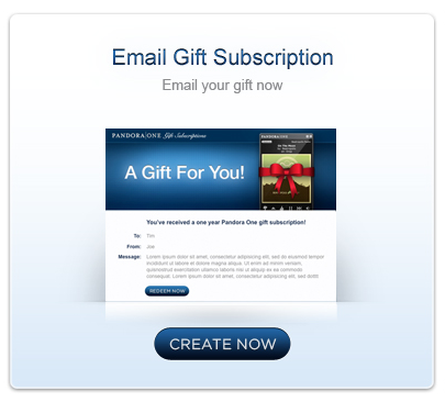 Pandora Gift Subscriptions