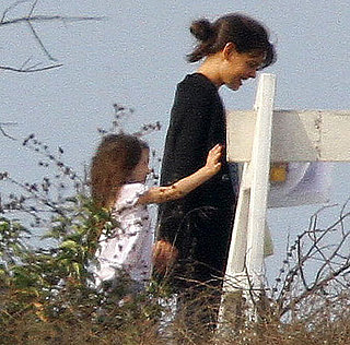 Pictures of Katie Holmes With Suri Cruise on Set in LA