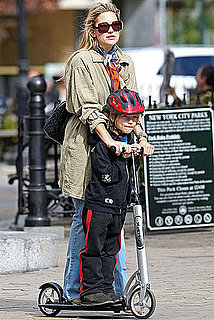 Pictures of Kate Hudson and Ryder Scooting in NYC