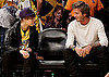 Denzel Washington, David Beckham, Jaden Smith, Justin Bieber and Leonardo DiCaprio at a Lakers Game