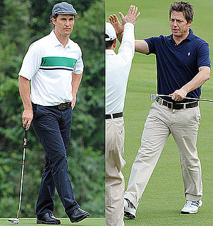 Pictures of Hugh Grant, Matthew McConaughey Playing Golf in China