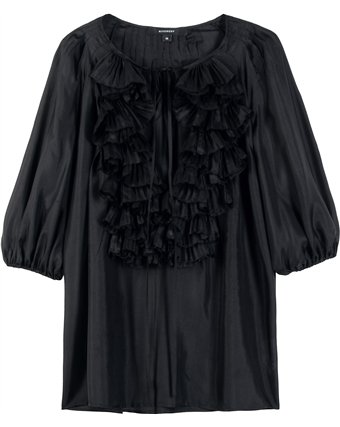 Givenchy - SILK RUFFLE FRONT BLOUSE