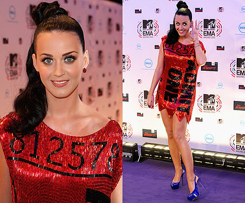 Photos of Katy Perry at the 2010 MTV EMAs in Madrid