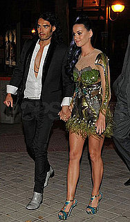 Pictures of Newlyweds Katy Perry and Russell Brand Joining Rihanna and Matt Kemp For a Post-EMA Double Date