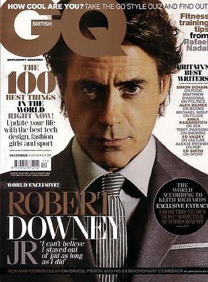 Robert Downey Jr. covers GQUK-december 2010