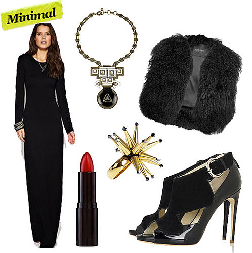 Just Female Scoop Back Maxi Dress ($104), Lanvin Clou Diamants Necklace ($3,140), Wyler Mongolian Lamb Cropped Vest ($1,125), Rimmel London Jet Set Red Lipstick ($5), Merle O'Grady Gold Spike Ring ($244), Rupert Sanderson Khyber Sandals ($488, originally $975)
Just Female Scoop Back Maxi Dress ($104), Lanvin Clou Diamants Necklace ($3,140), Wyler Mongolian Lamb Cropped Vest ($1,125), Rimmel London Jet Set Red Lipstick ($5), Merle O'Grady Gold Spike Ring ($244), Rupert Sanderson Khyber Sandals ($488, originally $975)