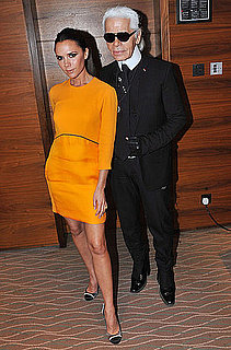 Pictures of Victoria Beckham and Karl Lagerfeld at International Herald Tribune Fashion Conference