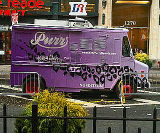 Katy Perry Selling Purr Fragrance Out of a Milk Truck in New York City Today