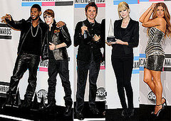 Pictures of Justin Bieber, Jessica Alba, Usher, Taylor Swift, Michael Buble at the AMAs Press Room