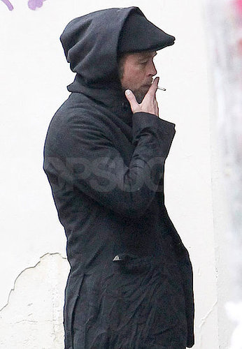 Pictures of Brad Pitt Smoking in Paris