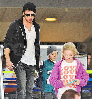 Pictures of Ryan Phillippe With Ava and Deacon at LAX
