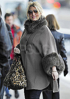 Pictures of Jessica Simpson Wearing a Big Gray Coat in NYC