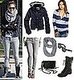 Pictures of Jessica Alba in a Striped Sweater and Combat Boots