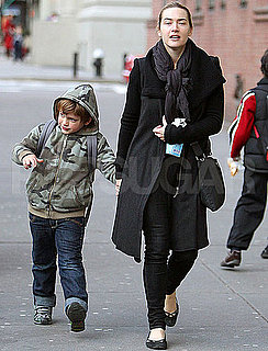 Pictures of Kate Winslet and Son Joe Mendes in NYC