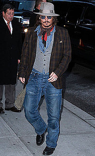 Pictures of Johnny Depp and Video Clip From David Letterman