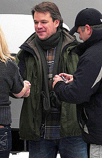 Pictures of Matt Damon Filming Contagion Outside Chicago
