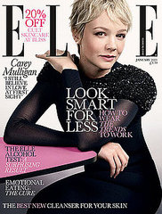 Pictures of Carey Mulligan on January 2011 Cover of UK Elle Magazine