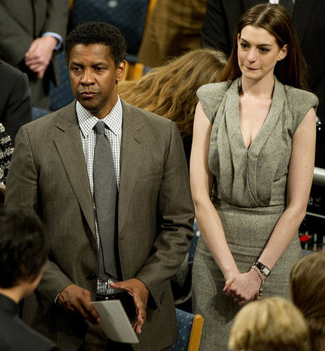 Pictures of Anne Hathaway and Denzel Washington at the Nobel Peace Prize Ceremony in Oslo, Norway