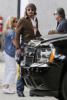 Pictures of Johnny Depp Leaving Justin Bieber's Concert in Miami