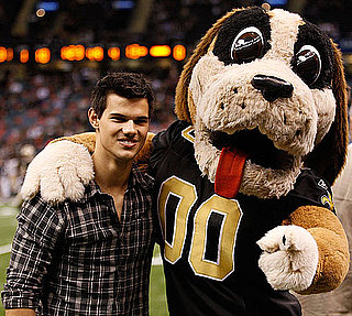 Pictures of Taylor Lautner and Miley Cyrus at the New Orleans Saints Game