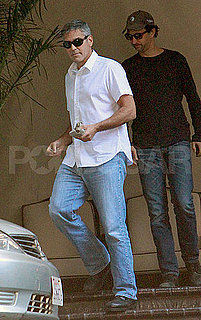 Pictures of George Clooney on a Motorcycle in LA Following His Date With Elisabetta Canalis