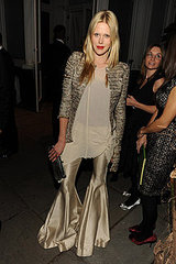 Socialite Actress Byrdie Bell Wears Bell-Bottoms to Winter Wonderland Ball in New York City