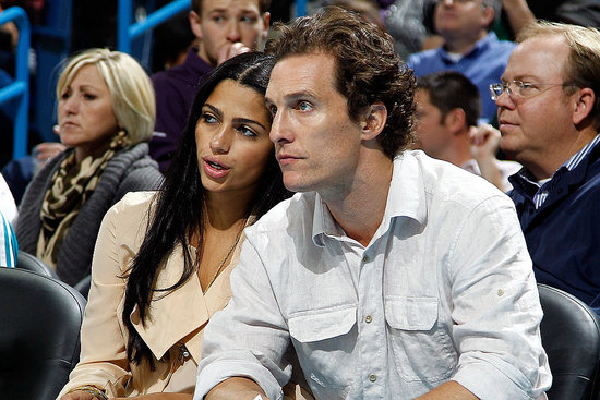 Pictures of Camila Alves and Matthew McConaughey at New Orleans Basketball Game