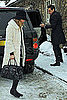 Pictures of Kate Moss and Jamie Hince in the Snow in Cotswolds For Christmas