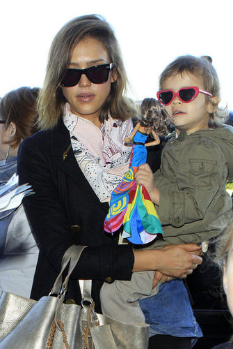 Pictures of Jessica Alba and Honor Warren at LAX