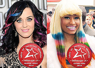Katy Perry Coloured Hair Extensions