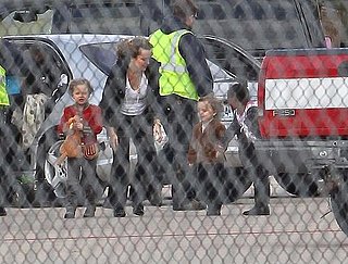 Pictures of Angelina Jolie at Airport With Shiloh and Zahara