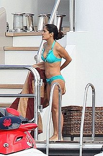 Pictures of Salma Hayek on a Jet Ski in a Bikini
