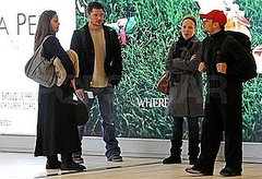 Pictures of Nick Lachey and Vanessa Minnillo Departing Italy After NYE 2011