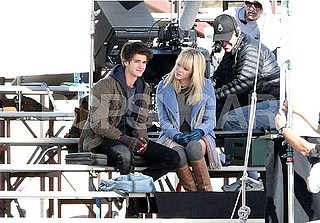 Pictures of Andrew Garfield As Spider-Man Kissing Emma Stone