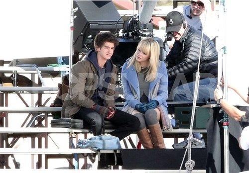 First Pics: Andrew Garfield as Peter Parker Kissing Emma Stone on Spider-Man Set First Pics: Andrew Garfield as Peter Parker Kissing Emma Stone on Spider-Man Set