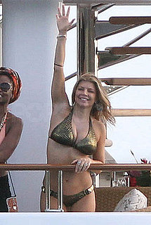 Pictures of Black Eyed Peas Fergie In a Gold Bikini In St. Barts