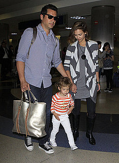 Pictures of Jessica Alba and Cash Warren With Honor at LAX