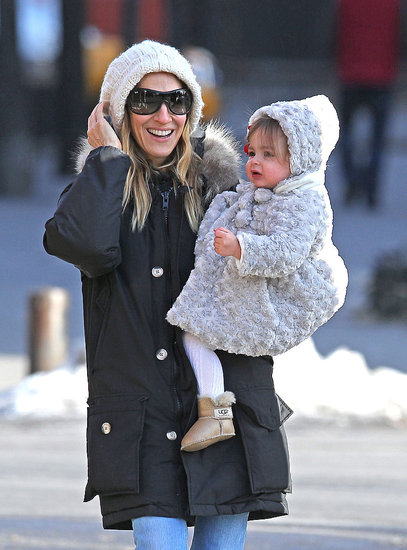 Pictures of Sarah Jessica Parker Walking Tabitha, Marion, and James Wilkie Broderick to School in NYC