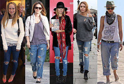 Celebrities in Ripped Jeans