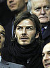 Pictures of David Beckham Training on a Soccer Field in Essex