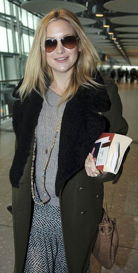 Kate Hudson Heads to London With Her Baby Bump and Boyfriend Kate Hudson Heads to London With Her Baby Bump and Boyfriend