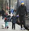 Pictures of Chris Martin With Moses and Apple in London