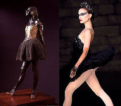 Edgar Degas's Little Dancer Statue at Norton Simon Museum Inspired Black Swan Costumes
