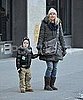 Pictures of Naomi Watts with Sasha Schreiber in NYC