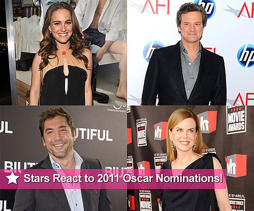 2011 Oscar Nomination Reactions From Natalie Portman, James Franco, Javier Bardem, and More 2011-01-25 15:41:08