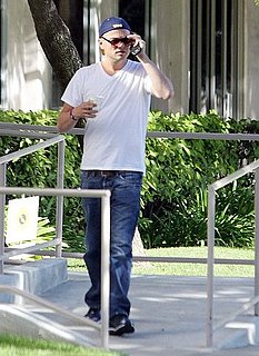 Pictures of Leonardo DiCaprio Leaving an Office Building in LA