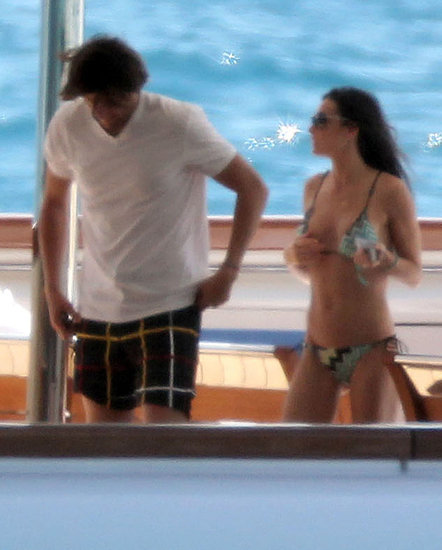 Pictures of Demi Moore in a Bikini Yachting With Ashton Kutcher in St Barts