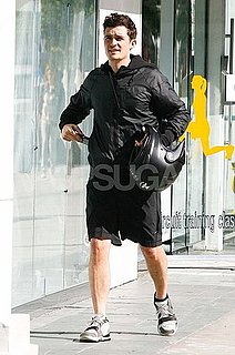 Pictures of Orlando Bloom Riding His Motorcycle in LA