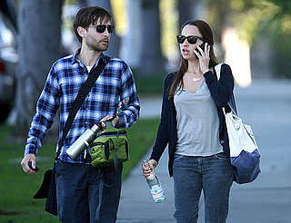 Pictures of Tobey Maguire and Jennifer Meyer Walking in LA