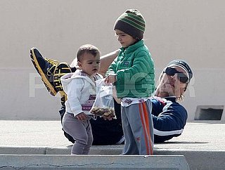 Pictures of Matthew McConaughey Showing Levi and Vida Workout Moves